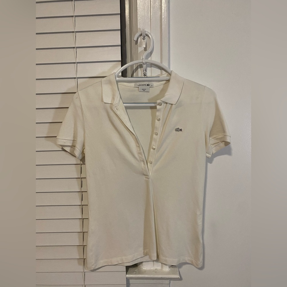 Lacoste women white polo